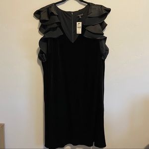NWT Lane Bryant Velvet Ruffle Sleeve Dress